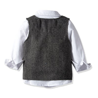 Load image into Gallery viewer, Baby Kid Boys Solid Color Houndstooth Vests Waistcoats Wholesale 00169271
