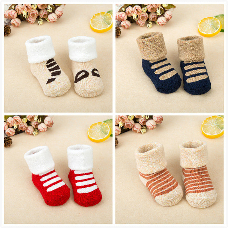 Baby Kid Unisex Polka dots Animals Cartoon Star Expression Print Accessories Socks Wholesale 022410774