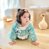 Load image into Gallery viewer, Baby Kid Girls Flower Bow Print Jumpsuits Wholesale 046610464
