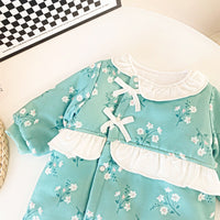 Load image into Gallery viewer, Baby Kid Girls Flower Bow Print Jumpsuits Wholesale 046610464
