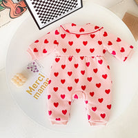 Load image into Gallery viewer, Baby Kid Girls Love heart Print Valentine&#39;s Day Jumpsuits Wholesale 060210456
