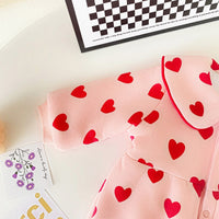 Load image into Gallery viewer, Baby Kid Girls Love heart Print Valentine&#39;s Day Jumpsuits Wholesale 060210456
