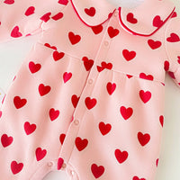 Load image into Gallery viewer, Baby Kid Girls Love heart Print Valentine&#39;s Day Jumpsuits Wholesale 060210456
