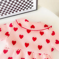 Load image into Gallery viewer, Baby Kid Girls Love heart Print Valentine&#39;s Day Jumpsuits Wholesale 060210456
