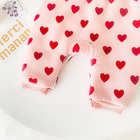 Load image into Gallery viewer, Baby Kid Girls Love heart Print Valentine&#39;s Day Jumpsuits Wholesale 060210456
