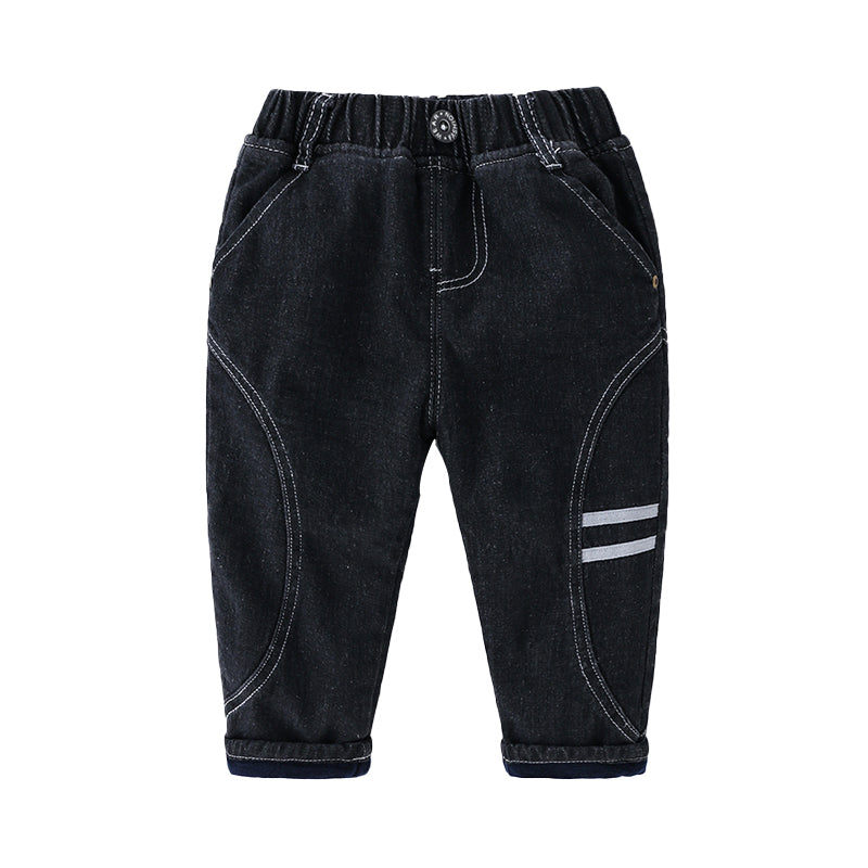 Kid Boys Solid Color Striped Pants Jeans Wholesale 07248360