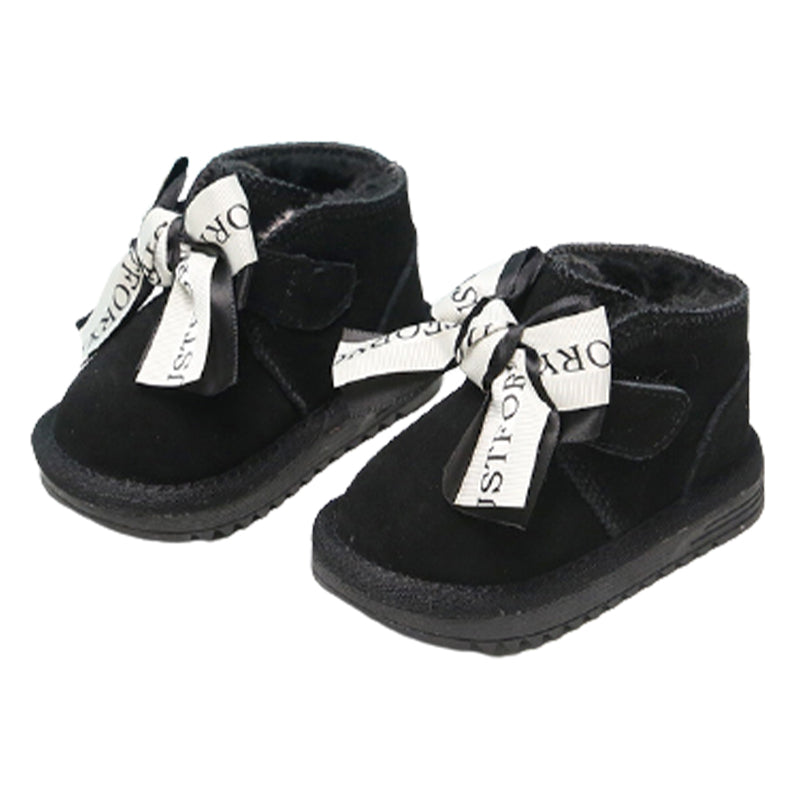 Baby Kid Girls Solid Color Bow Shoes Wholesale 080611054
