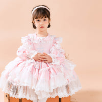 Load image into Gallery viewer, Baby Kid Girls Lace Print Dressy Party Spanish Dresses Princess Dresses Wholesale 080710268
