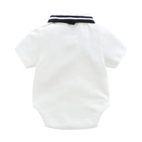 Load image into Gallery viewer, 2 Pieces Set Baby Kid Boys Striped Bow T-Shirts And Solid Color Rompers Wholesale 08159547
