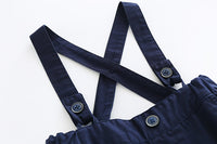 Load image into Gallery viewer, 2 Pieces Set Baby Kid Boys Striped Bow T-Shirts And Solid Color Rompers Wholesale 08159547
