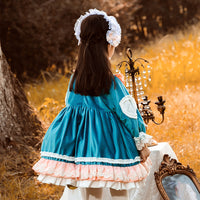 Load image into Gallery viewer, Baby Kid Girls Love heart Bow Lace Dressy Birthday Party Dresses Princess Dresses Wholesale 086310234
