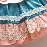 Load image into Gallery viewer, Baby Kid Girls Love heart Bow Lace Dressy Birthday Party Dresses Princess Dresses Wholesale 086310234
