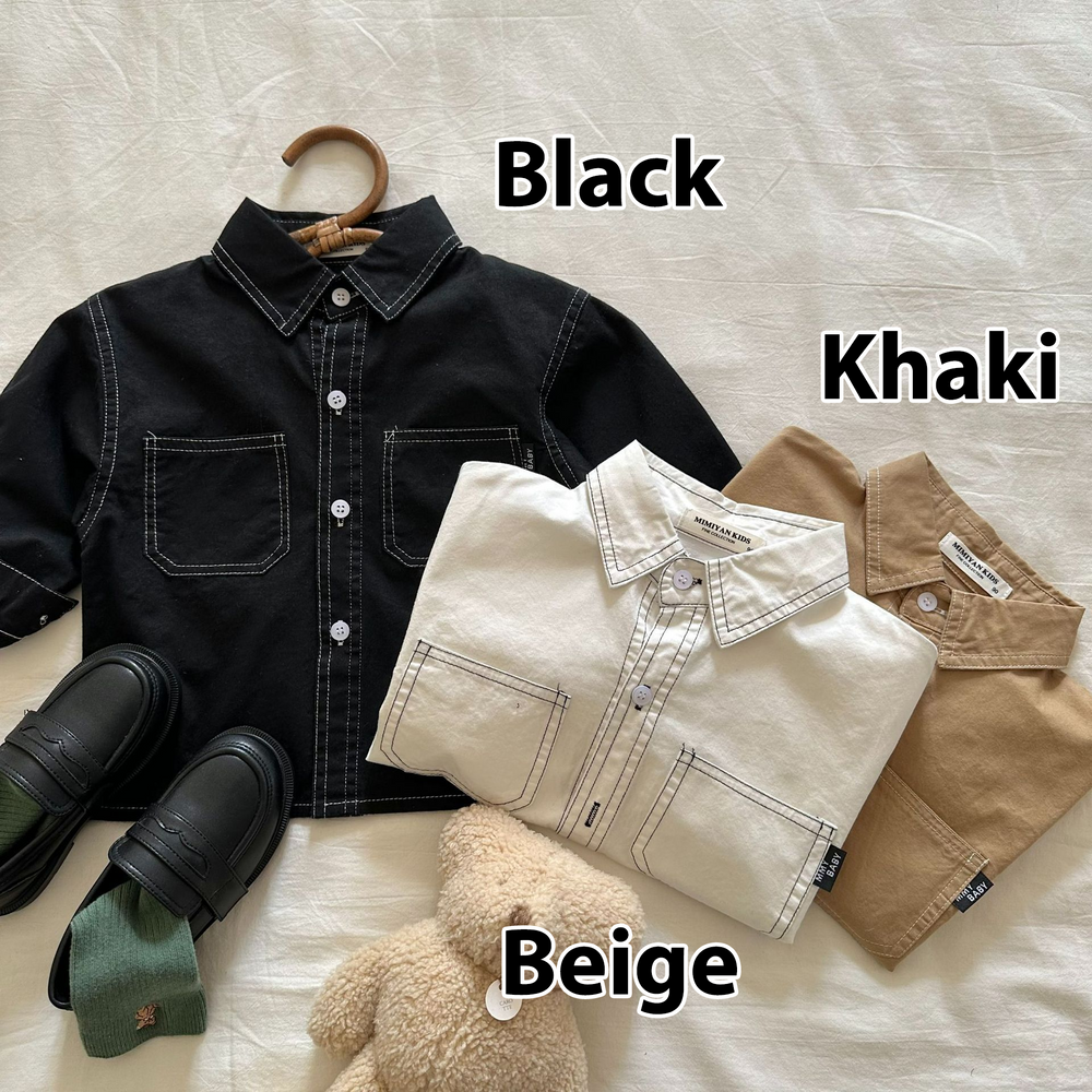 Baby Kid Unisex Solid Color Shirts Wholesale 23021778