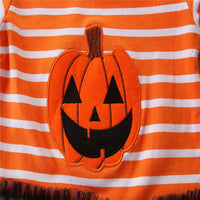 Load image into Gallery viewer, Baby Girls Striped Cartoon Bow Halloween Jumpsuits Headwear Wholesale 649110539
