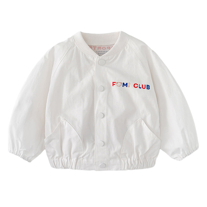 Baby Kid Unisex Letters Cartoon Print Jackets Outwears Wholesale 221011245