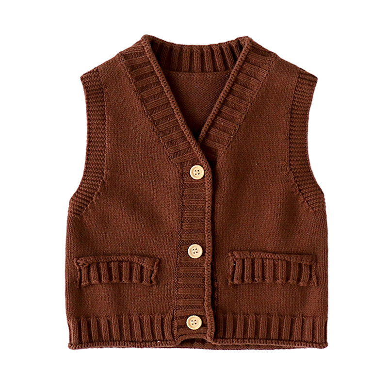 Baby Kid Unisex Solid Color Vests Waistcoats Wholesale 220817470