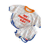 Load image into Gallery viewer, Baby Kid Girls Letters Checked Dresses Wholesale 220328457
