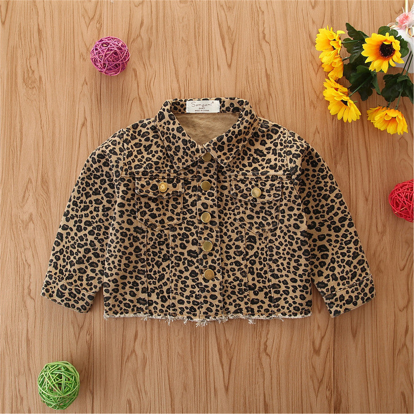 Baby Kid Girls Leopard print Jackets Outwears Wholesale 36867471
