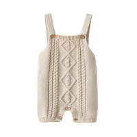 Load image into Gallery viewer, Baby Unisex Solid Color Crochet Rompers Wholesale 13599617
