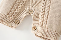 Load image into Gallery viewer, Baby Unisex Solid Color Crochet Rompers Wholesale 13599617
