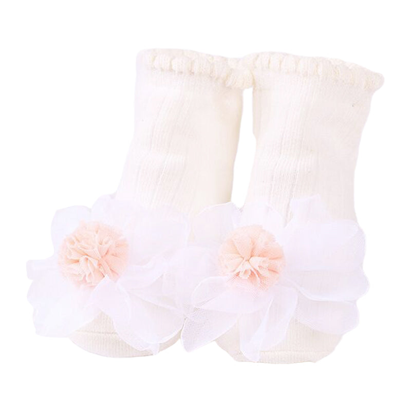 Baby Kid Girls Solid Color Flower Lace Accessories Socks Wholesale 137510412