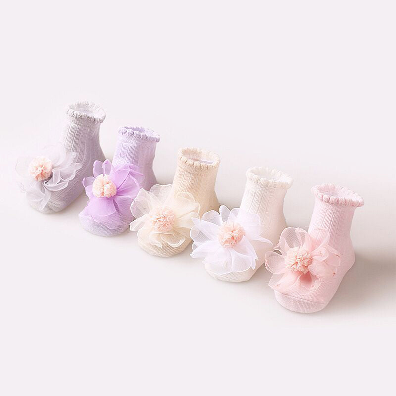 Baby Kid Girls Solid Color Flower Lace Accessories Socks Wholesale 137510412