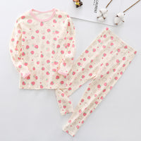 Load image into Gallery viewer, 2 Pieces Set Baby Kid Unisex Animals Star Print Tops and Fruit Dinosaur Pants Sleepwears Wholesale 145310471
