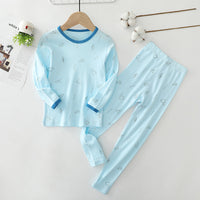 Load image into Gallery viewer, 2 Pieces Set Baby Kid Unisex Animals Star Print Tops and Fruit Dinosaur Pants Sleepwears Wholesale 145310471
