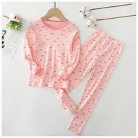 Load image into Gallery viewer, 2 Pieces Set Baby Kid Unisex Animals Star Print Tops and Fruit Dinosaur Pants Sleepwears Wholesale 145310471
