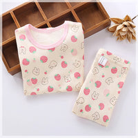 Load image into Gallery viewer, 2 Pieces Set Baby Kid Unisex Animals Star Print Tops and Fruit Dinosaur Pants Sleepwears Wholesale 145310471
