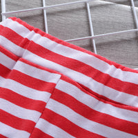 Load image into Gallery viewer, 2 Pieces Set Baby Girls Letters Rompers And Striped Pants Wholesale 86187585
