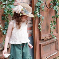 Load image into Gallery viewer, Baby Kid Girls Solid Color Flower Embroidered Tank Tops Wholesale 22032277
