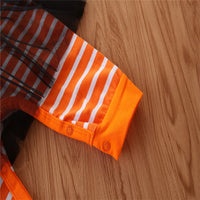 Load image into Gallery viewer, Baby Girls Striped Cartoon Bow Halloween Jumpsuits Headwear Wholesale 649110539
