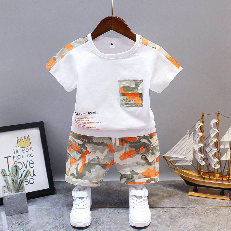 2 Pcs Toddler Boy Casual Set  Polo Shirt & Shorts Wholesale 02145216