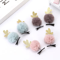Load image into Gallery viewer, 1 Pack Kid Girl Xmas Pom Pom Hair Clips Wholesale 32325942
