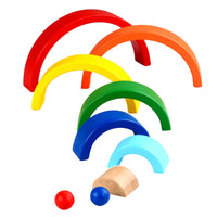 Load image into Gallery viewer, 1 Pack Wooden Arched Rainbow Blocks Wholesale 91603310
