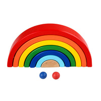 Load image into Gallery viewer, 1 Pack Wooden Arched Rainbow Blocks Wholesale 91603310
