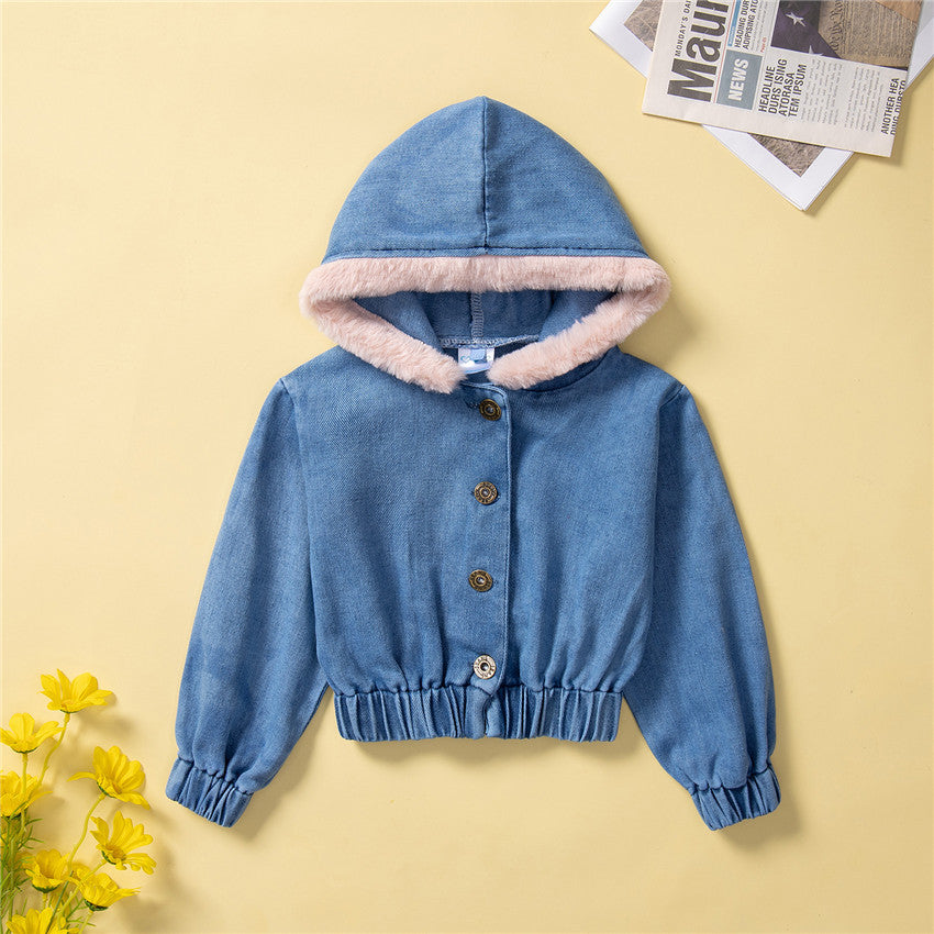 Baby Kid Girls Solid Color Jackets Outwears Wholesale 23021354