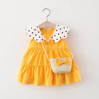Load image into Gallery viewer, Baby Girls Polka dots Bow Print Dresses And Bag Wholesale 220330159
