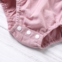 Load image into Gallery viewer, 2-Piece Summer Baby Girl Lace Decor Flutter Sleeve Backless Bodysuit Wholesale 28514740
