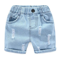 Load image into Gallery viewer, Baby Kid Unisex Solid Color Ripped Shorts Jeans Wholesale 20042607

