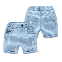 Load image into Gallery viewer, Baby Kid Unisex Solid Color Ripped Shorts Jeans Wholesale 20042607
