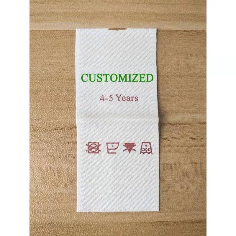 CUSTOM-MADE COTTON WASH LABEL WITH SIZE INFO. USD80 for 2000PCS WHOLESALE 21121605