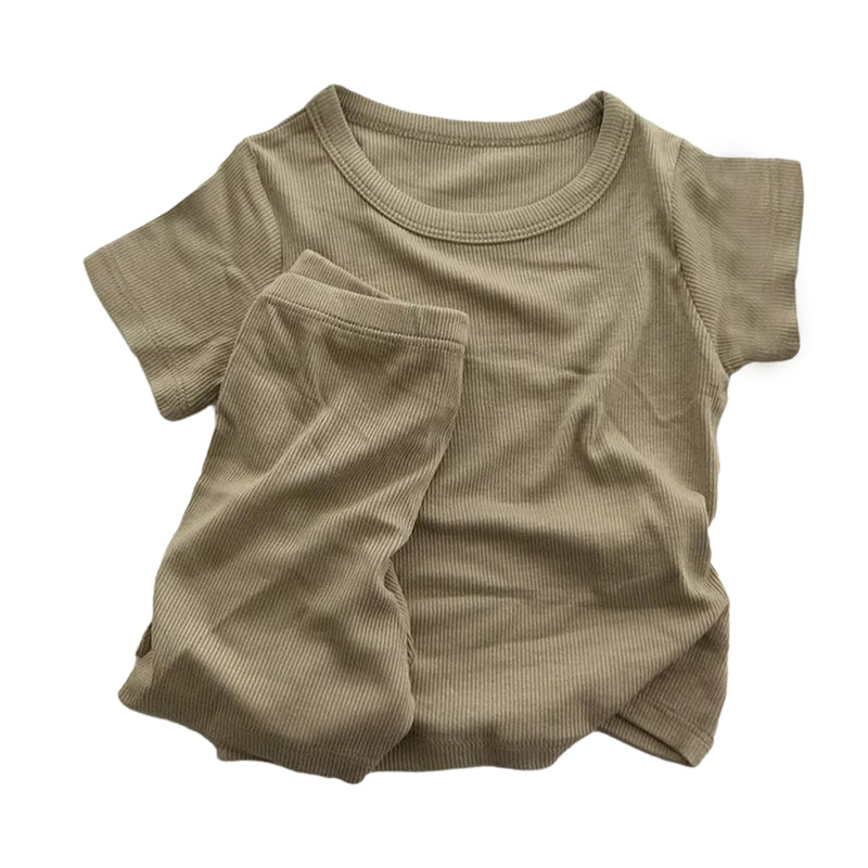 Baby Kid Unisex Solid Color Sleepwears Wholesale 205911924