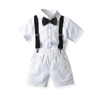 Load image into Gallery viewer, 2 Pieces Set Baby Kid Boys Birthday Party Bow Shirts And Solid Color Rompers Wholesale 21110910
