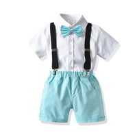 Load image into Gallery viewer, 2 Pieces Set Baby Kid Boys Birthday Party Bow Shirts And Solid Color Rompers Wholesale 21110910
