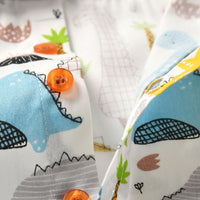 Load image into Gallery viewer, 2 Pieces Set Baby Kid Boys Beach Dinosaur Cartoon Print T-Shirts And Solid Color Shorts Wholesale 211109103
