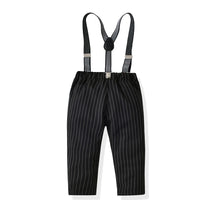 Load image into Gallery viewer, 2 Pieces Set Baby Kid Boys Dressy Solid Color Shirts And Striped Jumpsuits Wholesale 211109105
