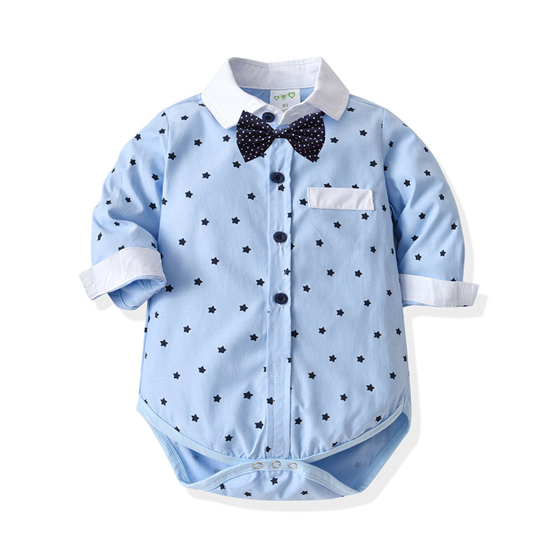 Baby Boys Polka dots Star Bow Print Rompers Others Accessories Wholesale 211109113
