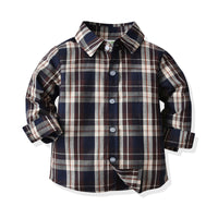 Load image into Gallery viewer, 2 Pieces Set Baby Kid Boys Birthday Party Checked Bow Shirts And Solid Color Jumpsuits Wholesale 211109122
